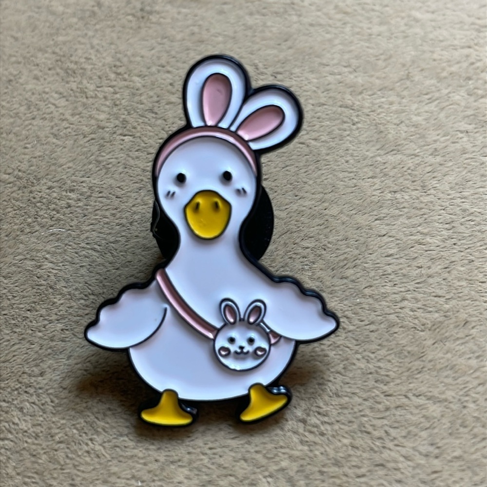 Duck Bunny Lapel Pin